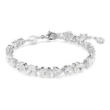 Swarovski Pulsera Mesmera, Tallas mixtas, Blanca, Baño de rodio