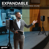 Gemini Sound Pro Audio GMU-HSL100 Plug and Sing Karaoke DJ, Bluetooth, Banda UHF, micrófono Lavalier con Conector inalámbrico de 1/4 Pulgadas, Adaptador transmisor para Altavoces