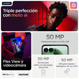 Motorola rarz 60 Ultra, 32GB (16GB+16GB RAM Boost)/512GB Scarab, Sistema de cámaras de 50MP con Moto ai, batería 4500 mAh, cárga rápida de 68W, Snapdragon 8 Elite, + Moto Tag
