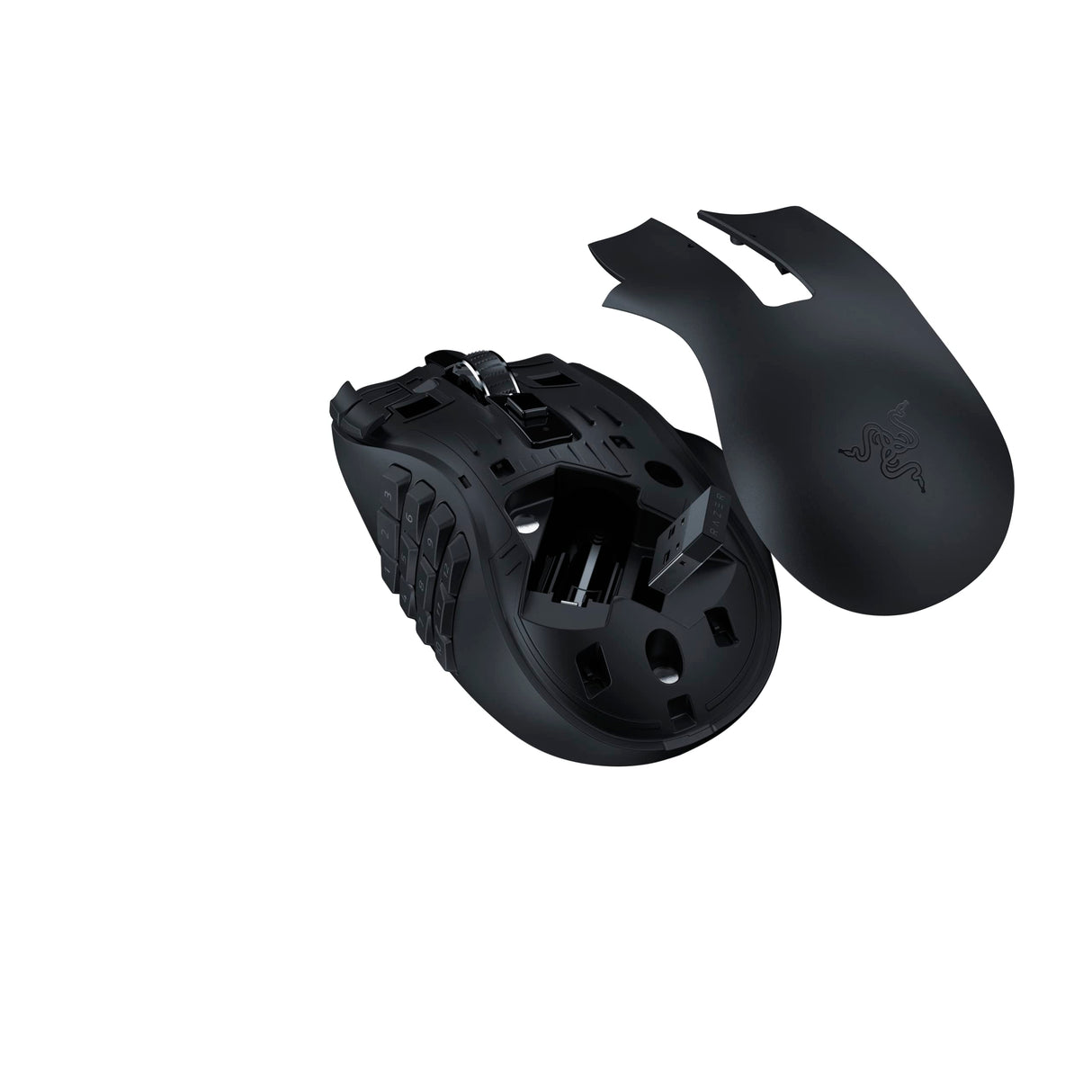 Razer Naga V2 HyperSpeed - Ratón Inalámbrico Ergonómico para Juegos MMO, 19 Botones Programables, Hyperspeed, hasta 250 Horas de Duración De La Batería, Sensor Óptico Focus Pro 30K, Negro