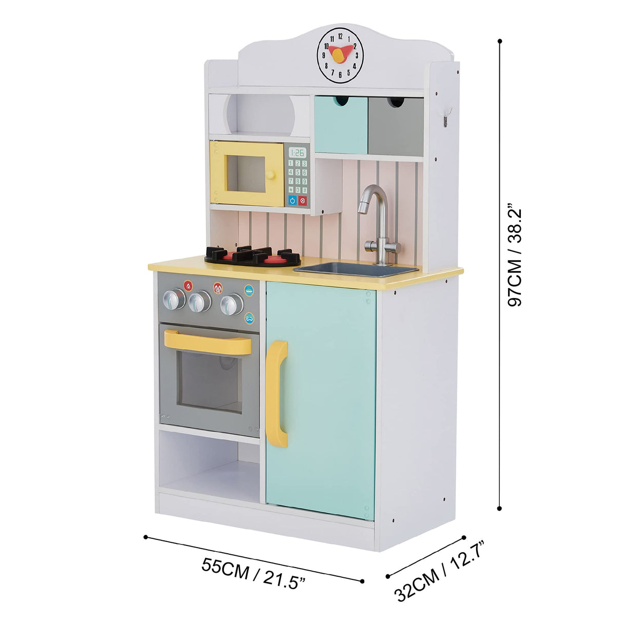 Cocina de Juguete de Madera con Utensilios de Teamson Kids Horno NiñosTD-11708AR