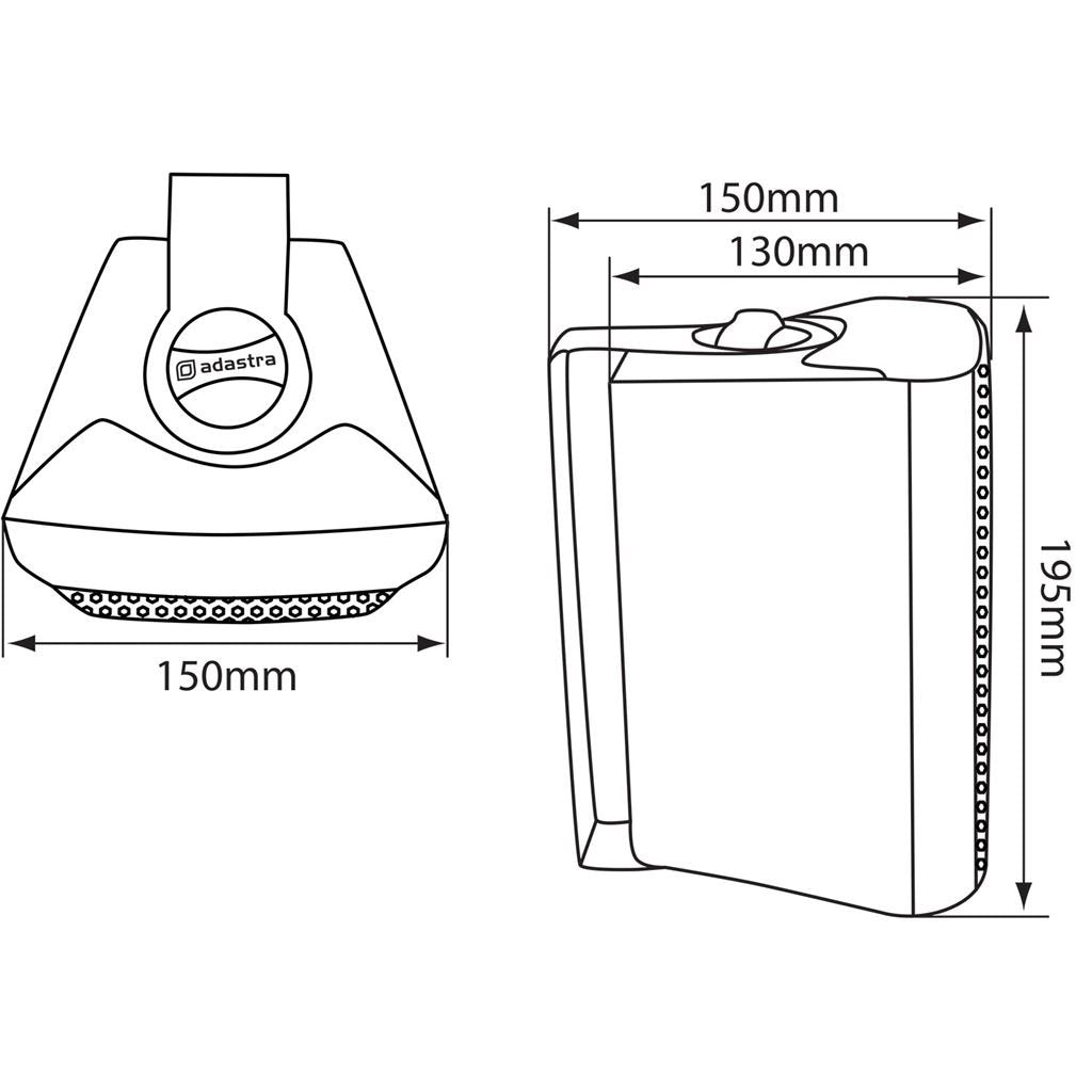 Adastra | Altavoces estéreo de alta calidad suministrados en pares | 70W Max | Negro