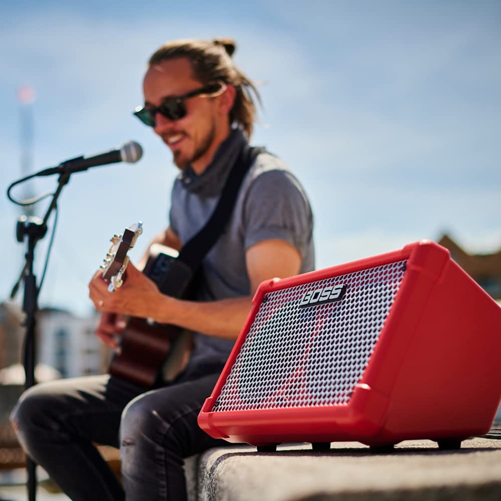 Amplificador estéreo portátil para actuaciones callejeras BOSS Cube Street II | Cube-ST2 | Nueva generación de la exitosa Serie Roland Cube, Ahora bajo la Marca BOSS
