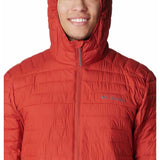 Columbia Silver Falls Hooded Jacket, Chaqueta Acolchada Con Capucha para Hombre, Warp Red, Talla M