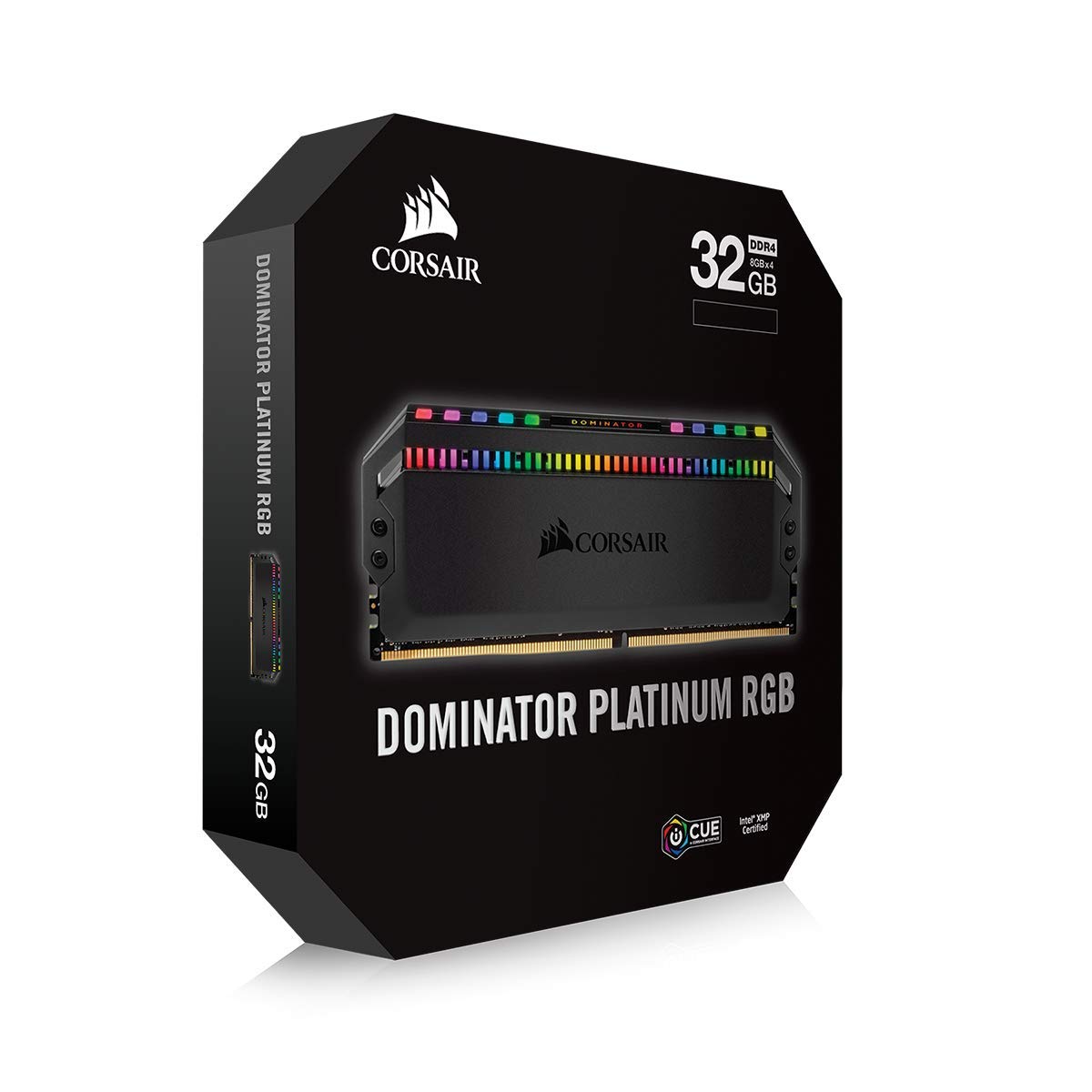 Corsair Dominator Platinum RGB 128GB (4x32GB) DDR4 3600MHz C18 Memoria de Sobremesa (12 Direccionables CAPELLIX RGB LED, Refrigeración DHX patentada, Tiempos de Respuesta Ajustados) Negro