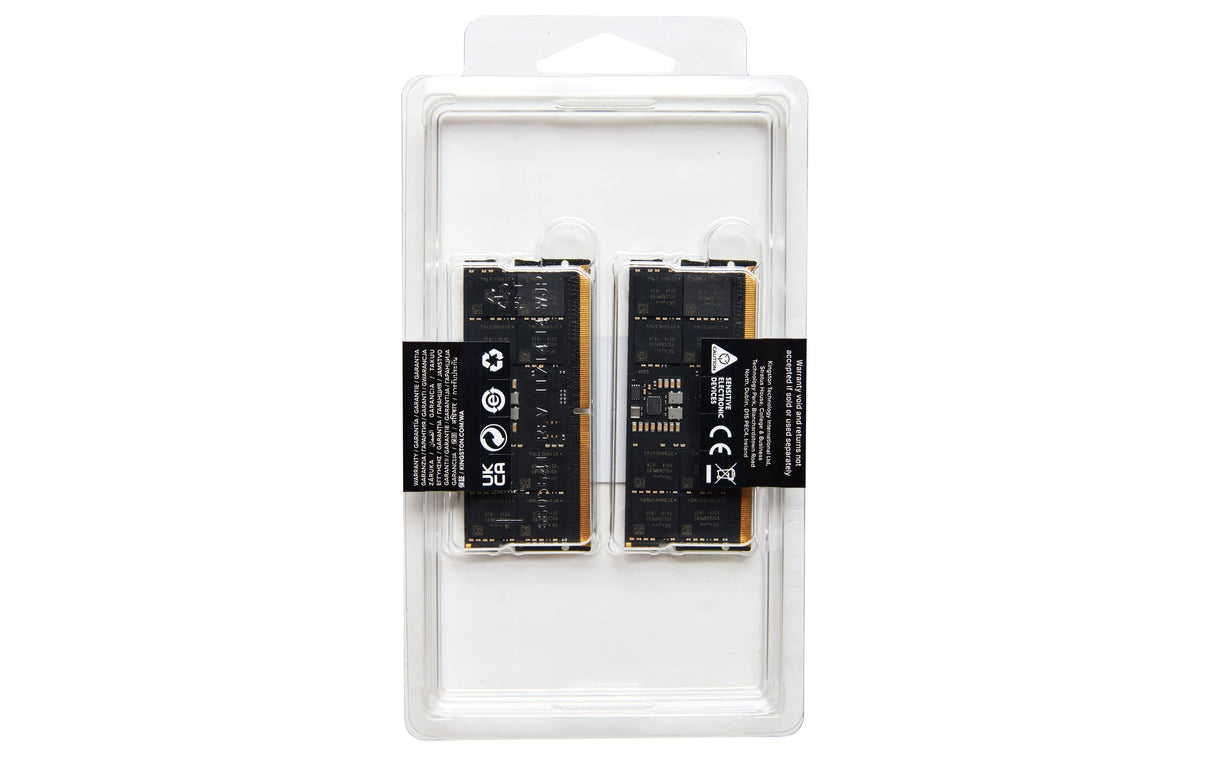 Kingston FURY Impact 32GB (2x16GB) 4800MT/s DDR5 CL38 SODIMM Memoria Gamer para Portátil Kit de 2 - KF548S38IBK2-32