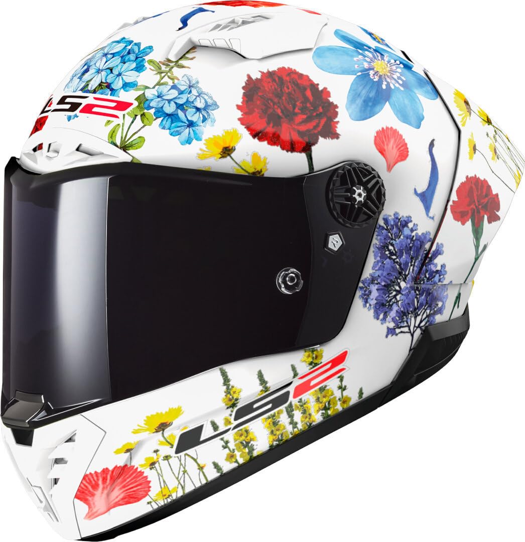 LS2, Casco Moto Integral THUNDER GP AERO FLOWERS White, L