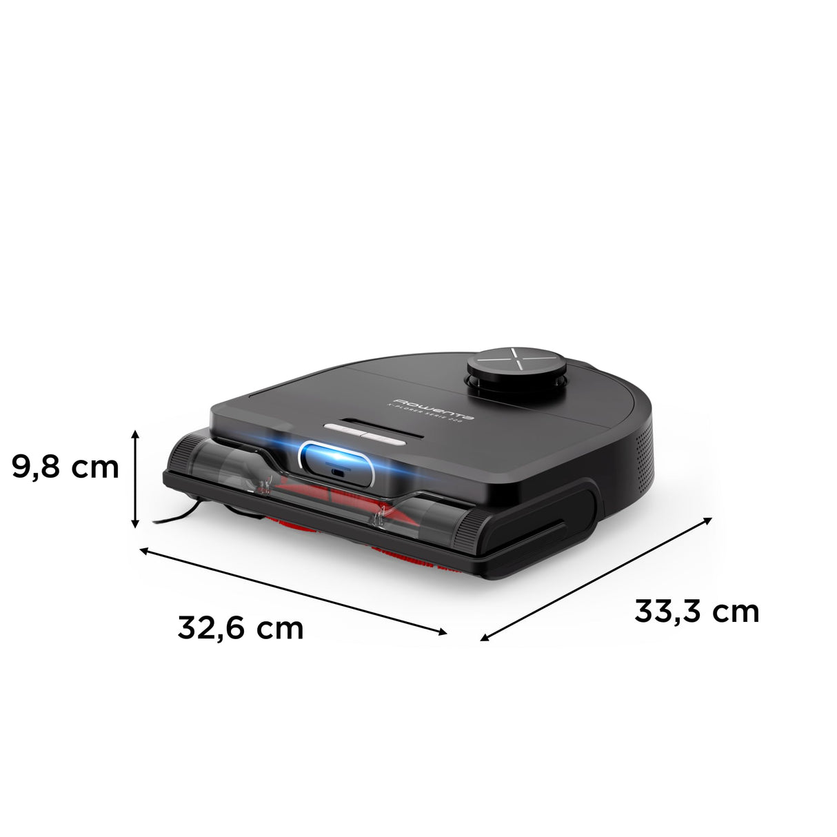 Rowenta Xplorer S220 Animal & Allergy Robot Aspirador en seco en húmedo, navegación láser, 120 min de Tiempo de Funcionamiento, Control de Aplicaciones, fregona vibratoria, Negro/Metal, RR9475WH