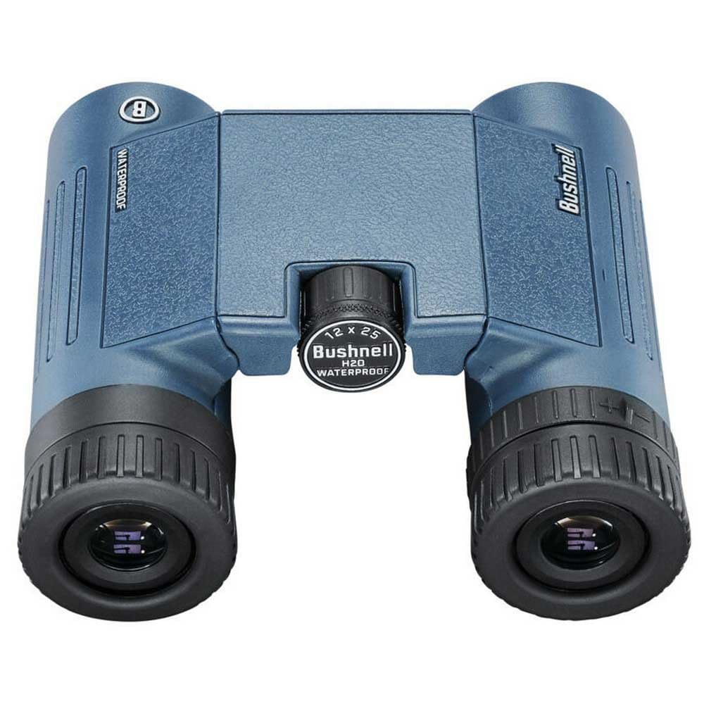 Bushnell - H2O 2 - Prismáticos - 12x25 - Prisma de Techo - Azul Oscuro - Completamente Multicoated - Impermeable/Niebla - Oculares giratorios - Deportes acuáticos - Náutica - 132105R