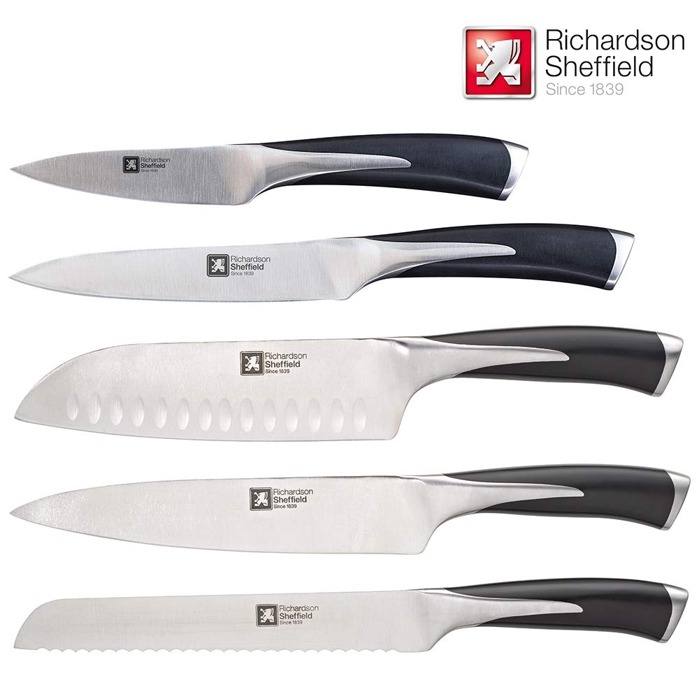 Amefa Stahlwaren GmbH 697001 KYU - Bloque de 5 Cuchillos (bambú, Acero Inoxidable)