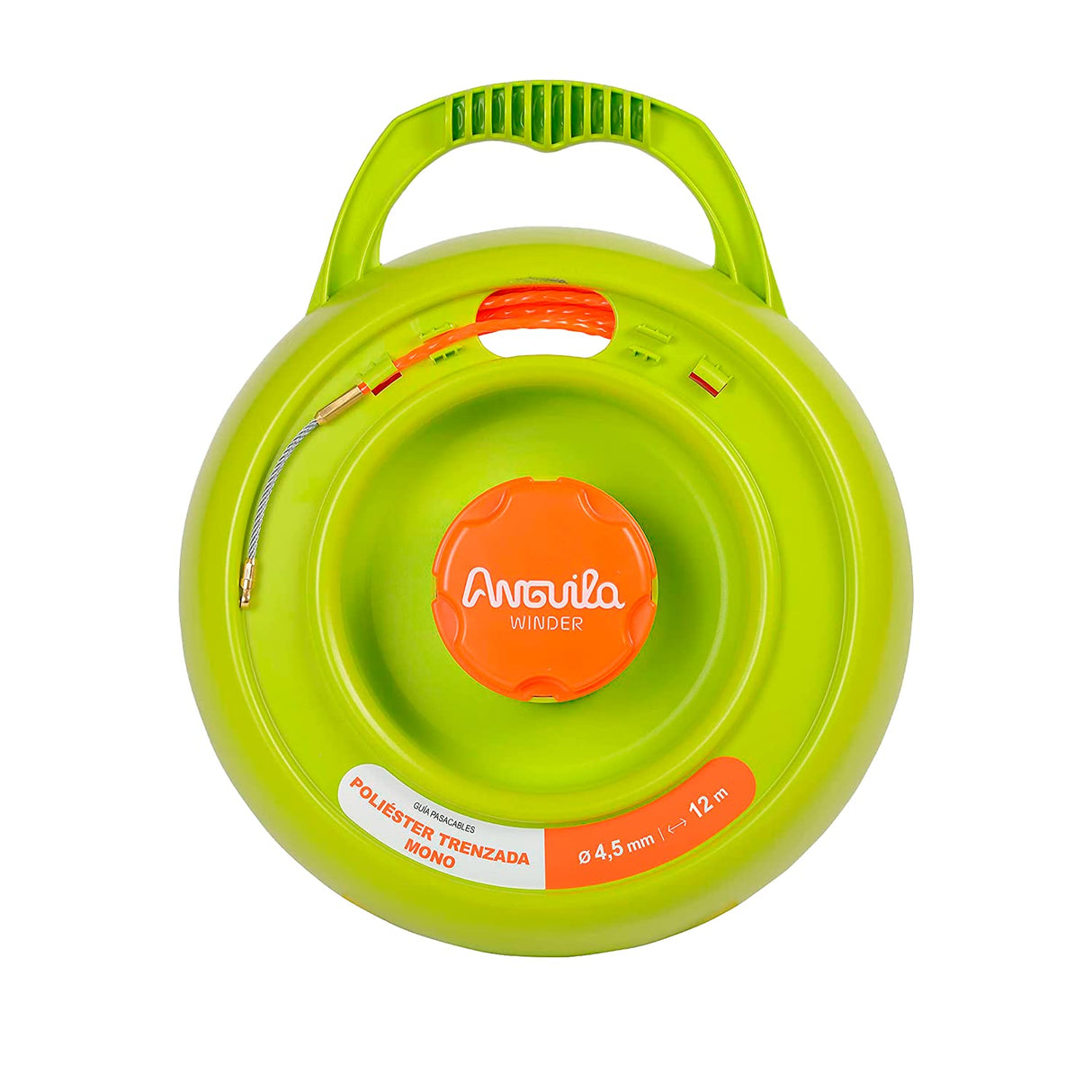 Anguila Max | Winder | Enrollador | Poliéster Trenzado | Color Naranja | Diámetro 4,5mm | 12 metros