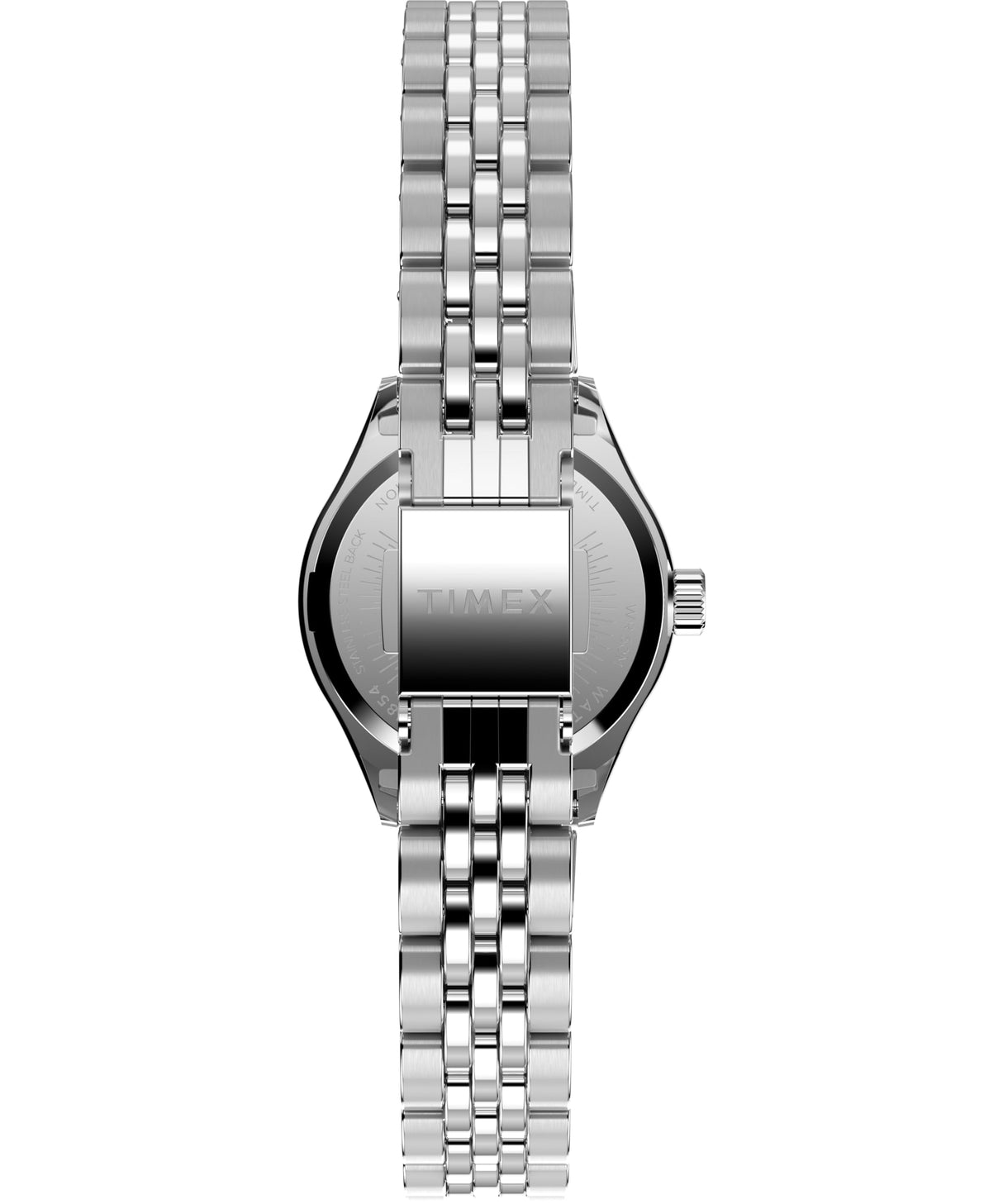 Timex Trend TW2W90700 - Reloj de Mujer 25 mm, Brazalete de Acero Inoxidable en Tono Plateado, Esfera Azul y Caja en Tono Plateado