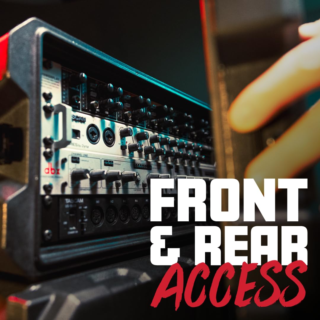 Gator Cases Pro Series Caja para Rack 6U Moldeada Rotacionalmente con Profundidad Estándar de 19"; Hecho en USA (G-PRO-6U-19)