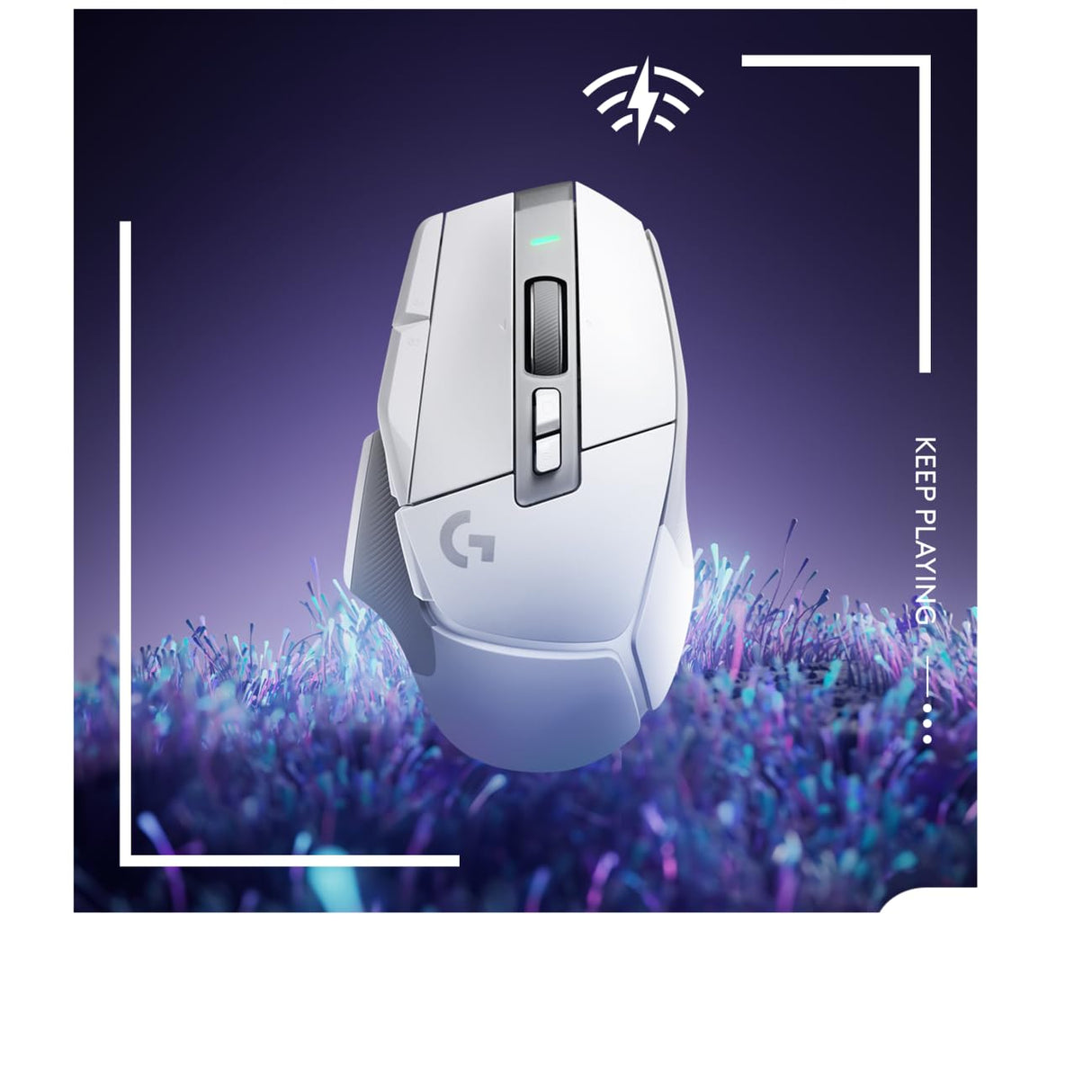 Logitech G G502 X LIGHTSPEED Ratón inalámbrico para Gaming - Ratón óptico con interruptores óptico-mecánicos híbridos LIGHTFORCE, sensor HERO 25K, compatible con PC - macOS/Windows - Blanco