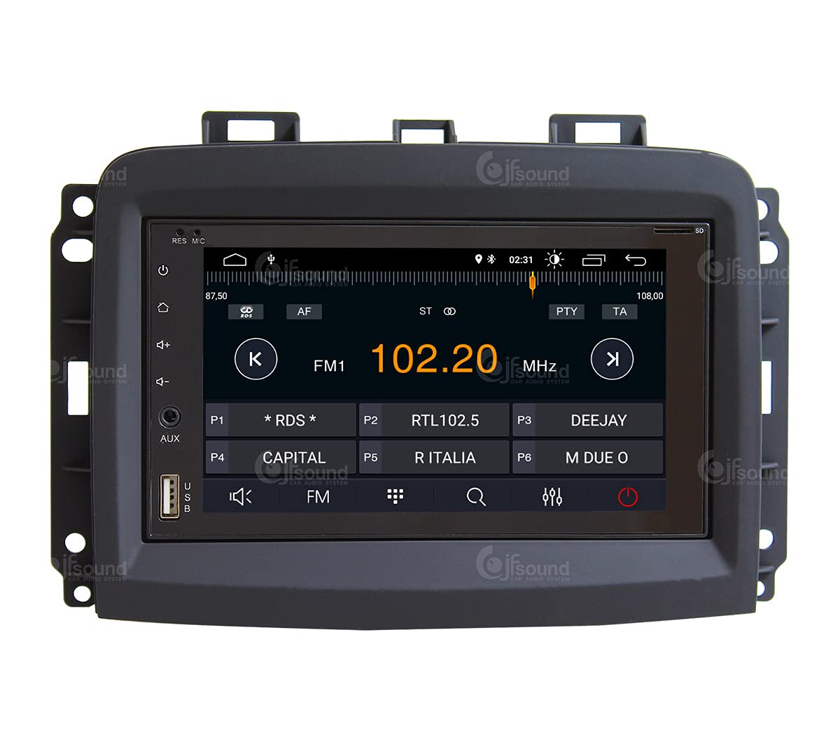 Autorradio de Ajuste Personalizado para Fiat 500L Restyling Android GPS Bluetooth WiFi Dab USB Pantalla táctil Full HD 6,2"