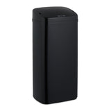 Relaxdays Cubo de Basura Cocina con Sensor, 40 litros, Tapa Eléctrica, Soporte Bolsas, Papelera Automática, Negro, Acero, Plástico