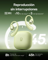 Baseus Eli Sport2 - Auriculares Abiertos para Deportes con Curva de Confort en S, Tiempo de reproducción 45H, SuperBass 2.0, IPX7, Bluetooth 6.0, 4 micrófonos, Llamadas claras con Inteligencia