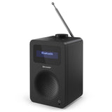SharpDR-430(BK) Radio Digital sobremesa Tokyo - Radio Dab+, Dab y FM con RDS, BT 5.0, Alimentación USB, Mini Jack, Antena telescópica, búsqueda automatica, Hora y Fecha Auto, Alarma, 5w, Negro