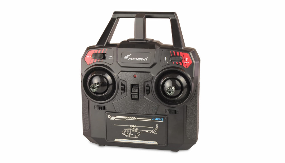 Amewi AFX-135 DRF Helicóptero 4 Canales 6G RTF Rojo y Blanco RC Control Remoto