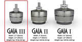 IsoAcoustics Gaia Series - Pies de Aislamiento para Altavoces y subwoofers (Gaia III, 32 kg MAX)