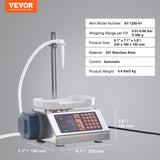 VEVOR Máquina Automática de Llenado de Líquidos Capacidad de Pesaje 5-300 g Llenadora de Botellas Bomba Peristáltica de Control Digital para Leche, Agua, Vino, Bebidas, Salsa de Soja, Boquilla Única
