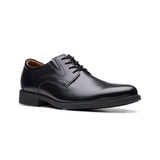 Clarks Whiddon Plain, Oxford Plano Hombre, Piel Negra, 49.5 EU