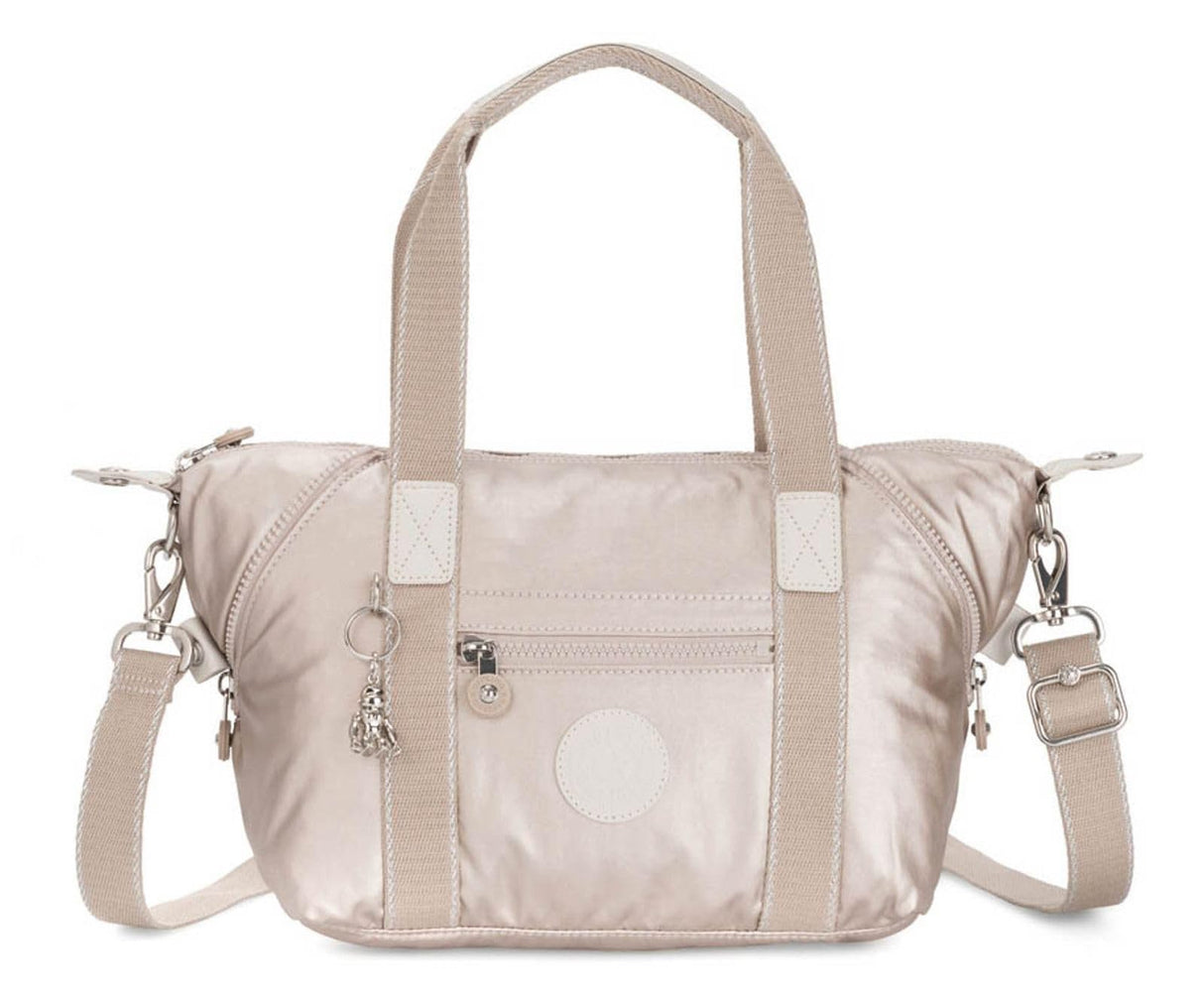 Kipling Art Mini Bolso Pequeño, Bolsos de Hombro, Metallic Glow (Plata)