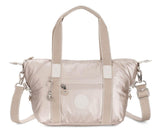 Kipling Art Mini Bolso Pequeño, Bolsos de Hombro, Metallic Glow (Plata)