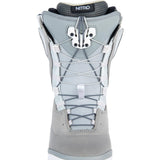 Nitro Bianca TLS Premium All Mountain Freeride Freestyle Sistema de Cordones rápidos Barco Snowboard, Mujeres, Gris, MP 25.5 // EU 39 1/3 // US WMN 8