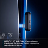 SteelSeries Arctis Nova 3P Wireless Auriculares Gaming multiplataforma - App - Batería 40h - Controladores magnéticos de neodimio - 2,4 GHz/Bluetooth - Micro extraíble - PS5, PS4, PC, Switch -Aqua