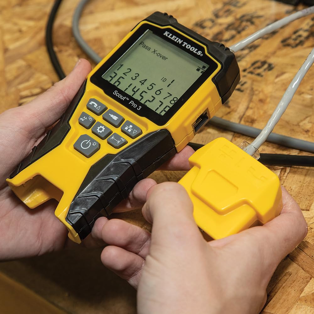 Probador de cables, Scout Pro 3 con control remoto Test-n-Map, incluye controles remotos #2 - #6, prueba cable de voz, datos y video, Klein Tools VDV501-853