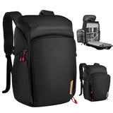 K&F Concept Mochila Cámara Profesional, Bolsa Fotógrafos Cámara Impermeable de Gran Capacidad para Camera Reflex Digital DSLR, Adecuado para viajes al aire libre senderismo fotografía Negro intenso