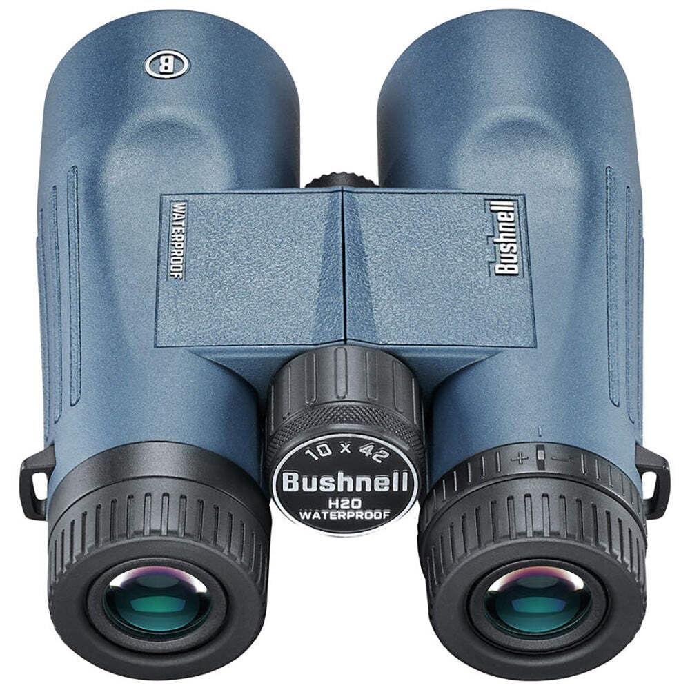 Bushnell - H2O 2 - Prismáticos - 10x42 - Prisma de Techo - Azul Oscuro - Completamente Multicoated - Impermeable/Niebla - Oculares giratorios - Deportes acuáticos - Náutica - 150142R