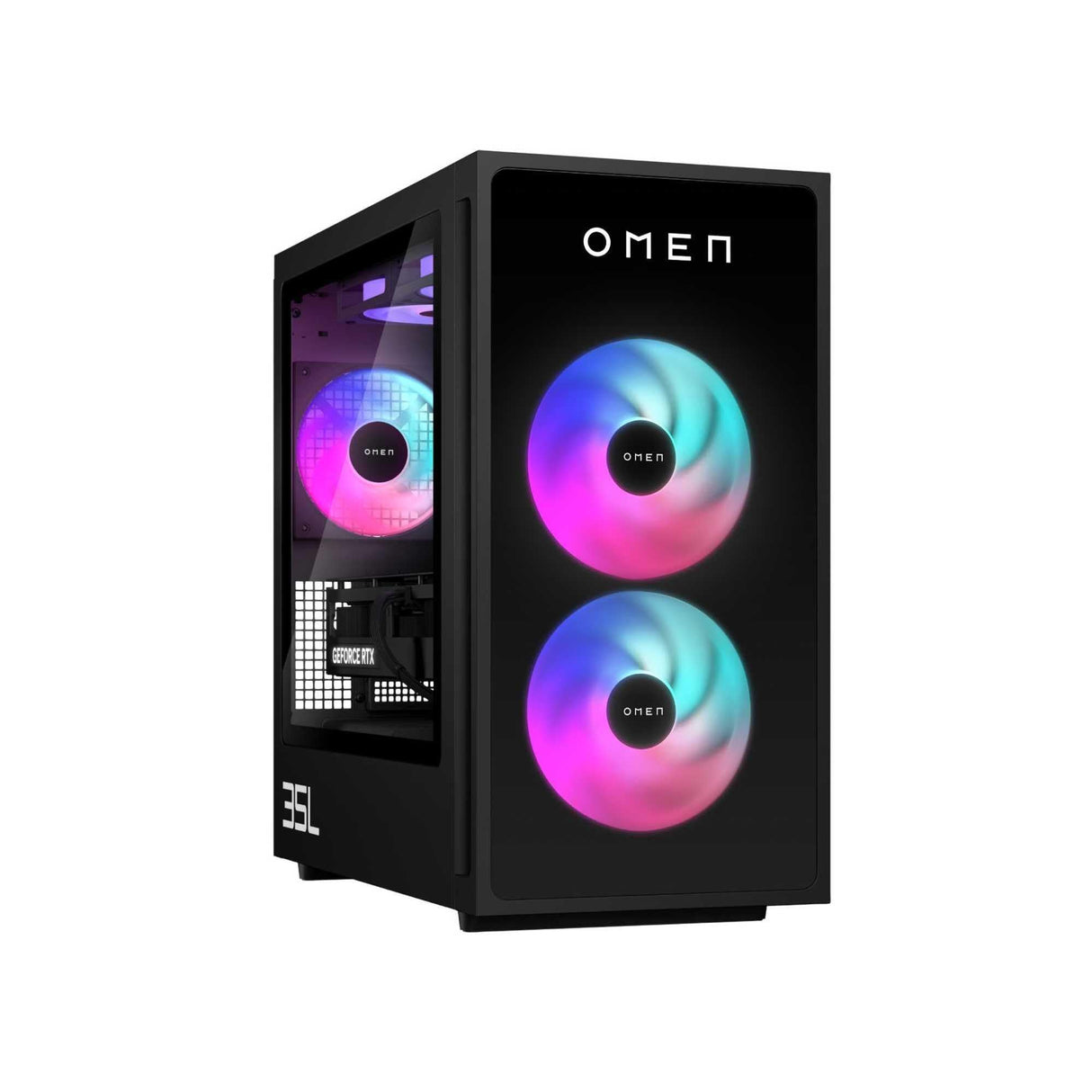 HP Ordenador sobremesa Gaming OMEN 35L GT16-0067ns (Procesador AMD Ryzen 7 8700F, 32GB RAM DDR5, 1TB SSD PCIe Gen4, NVIDIA GeForce RTX 5070 12GB, FreeDOS) - Negro