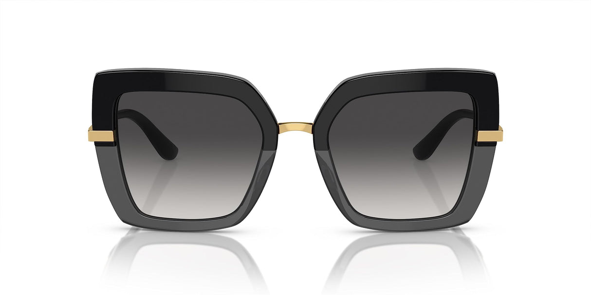Dolce & Gabbana 0DG4373 Gafas, Top Black ON Transparent Black, 52 para Mujer