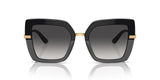 Dolce & Gabbana 0DG4373 Gafas, Top Black ON Transparent Black, 52 para Mujer