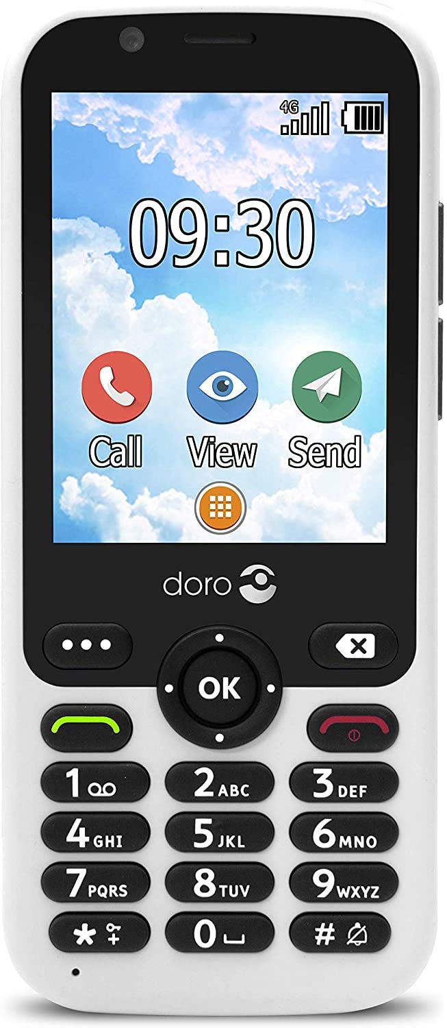 Doro 7010, 0.1GB 0.3GB, SIM, Blanco