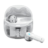 JBL Tune Flex 2, Auriculares inalámbricos Bluetooth y cancelación de Ruido. Autonomía de hasta 48 hrs, IP54 Resistentes al Agua y al Polvo, conexión multipunto, diseño ergonómico, Ghost Blanco