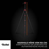Rollei Easy Traveler Video - Trípode de Carbono (Capacidad de Carga de 4,5 kg, Altura de 164 cm, Ultraligero, Compacto, función de Bloqueo)