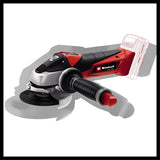 Einhell Amoladora angular con batería TE-AG 18/115 Li Kit Power X-Change (18 V, 115 mm diámetro de disco, 28 mm profundidad de corte, incl. 3,0 Ah batería y cargador), Rojo
