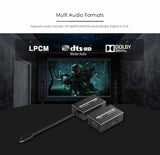 PremiumCord Extensor 4K USB-C a HDMI vía Cat5E/6/6A, UHD 4K 2160p 120Hz, Full HD 1080p, HDMI 2.0, HDCP 1.4/2.2, HDR10, Sin Retardo