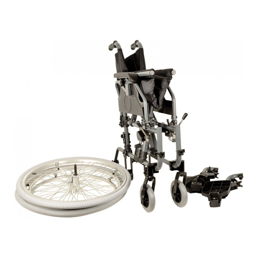 Gima King - Cochecito de aluminio con asiento de 46 cm, tejido negro