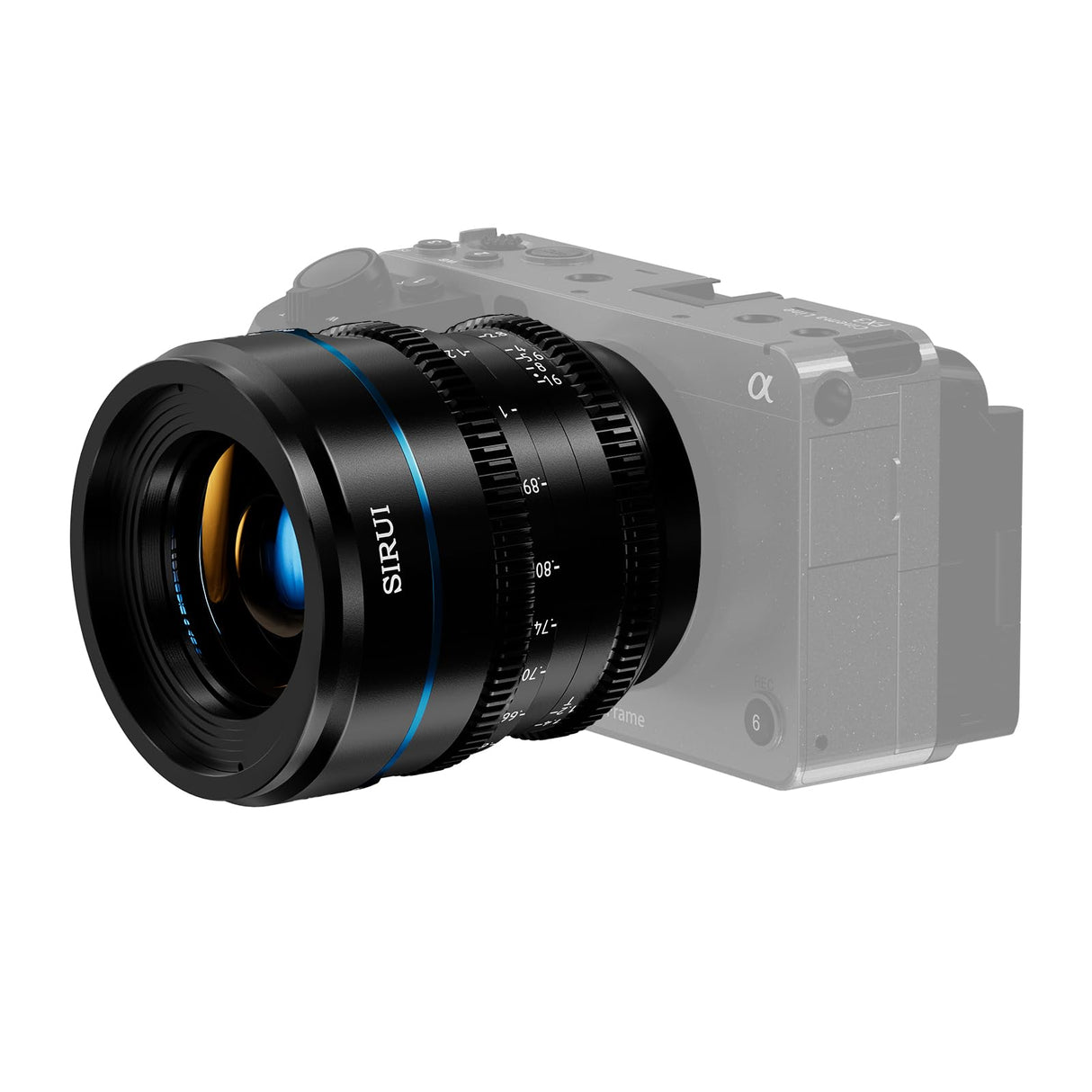 SIRUI Night Walker 24mm Lente de Cine con Enfoque Manual, Lente de Gran Apertura T1.2 con Montura S35 para E Montura Cameras, FX30, ZV-E10, A6400, A6700 (MS24E-B, Negro)