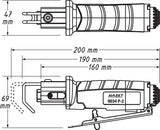 Sierra de calar HAZET 9034P-2 I incluye 3 hojas de sierra, 1 hoja de sierra alternativa, 5 limas y 1 llave hexagonal I herramienta práctica, para radios de sierra pequeños