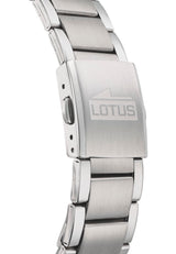 Lotus Reloj Hombre 18690/1 Chrono Caja de Acero Inoxidable 316l Plateado Correa de Acero Inoxidable 316l Plateado