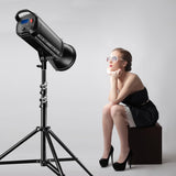 Walimex pro Niova 200 Plus - Lámpara de vídeo LED Regulable con Reflector Bowens y difusor Suave, luz de Estudio con tecnología LED COB I 5600 K, CRI=93 I, Intensidad Regulable de 10 a 100%