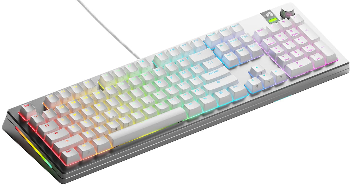 Glorious Gaming GMMK 3 Pro: anpassat mekaniskt tangentbord, 100% fullstorlek, modulärt aluminiumhölje Och packningssystem, utbytbara MX-brytare, ljuddämpande skum, USA QWERTY - Silver
