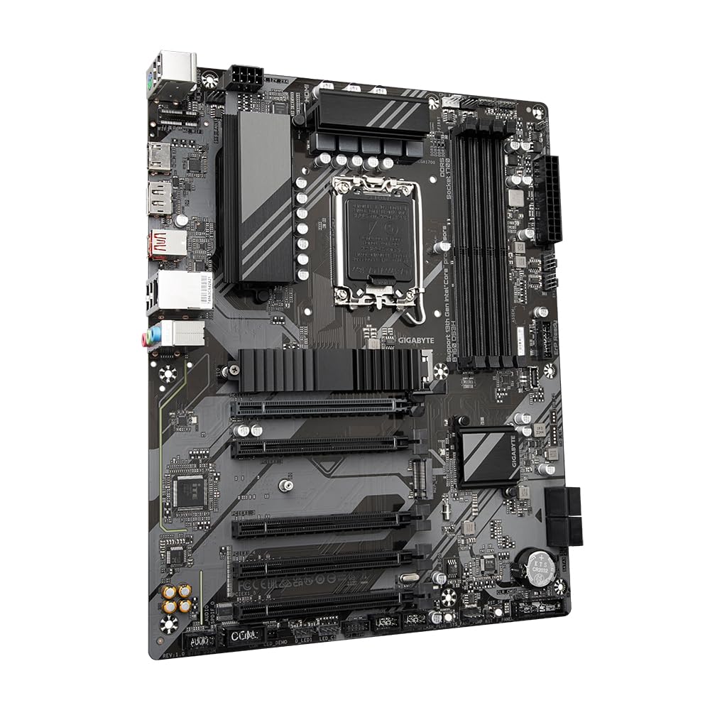 GIGABYTE B760 DS3H Placa Base - Compatible con procesadores Intel Core de 14ª generación, VRM digital de 8+2+1 fases, hasta 7600MHz DDR5 (OC), 2x PCIe 4.0 M.2, LAN GbE, USB 3.2 Gen 2x2