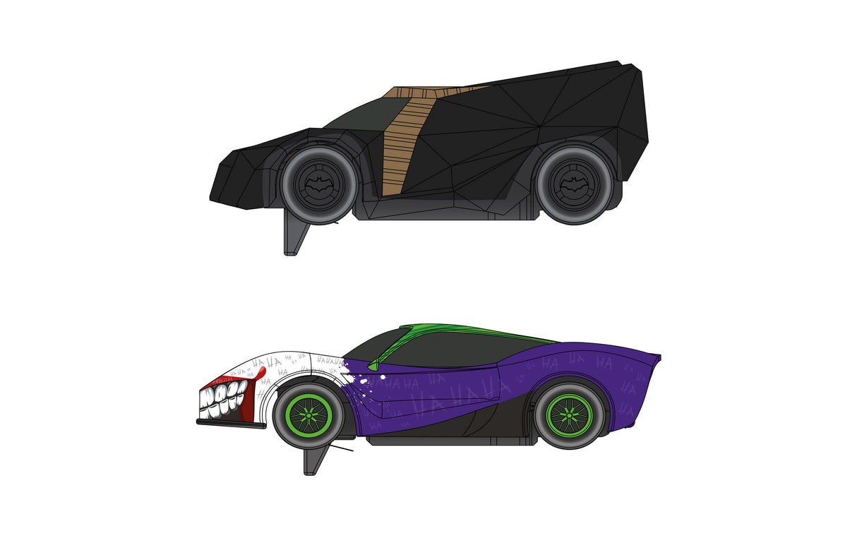 Micro Scalextric Juegos de Pistas de Carreras de Autos para niños a Partir de 4 años, Batman vs Joker: The Race for Gotham City, Pista de Coche alimentada por Pilas, vehículos de Juego para niños de