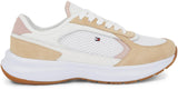 Tommy Hilfiger Runner Sneaker Mujer Sporty Low Top, Beige (Clayed Pebble), 40